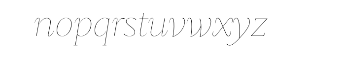 SangBleu BP Serif Hairline Italic OT Font LOWERCASE