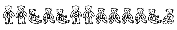 Sassys Teddys 1 Font UPPERCASE