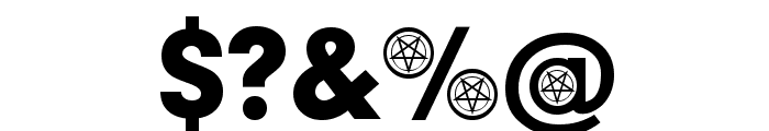 Satanic Participants Font OTHER CHARS