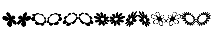 saru's Flower Ding [sRB] Font LOWERCASE