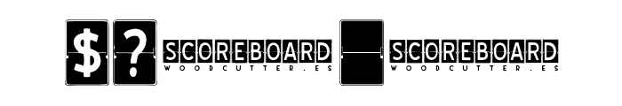 SCOREBOARD Font OTHER CHARS