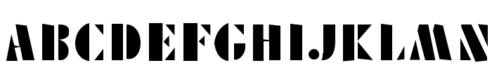 Schablonski-LessFat Font UPPERCASE