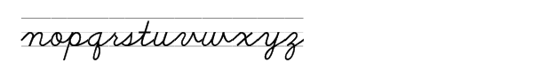 School Script Lined Font LOWERCASE