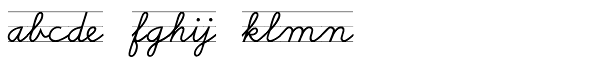 School Std Script Lined Font LOWERCASE