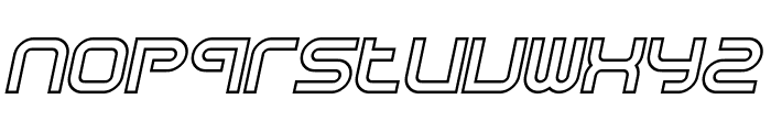Sci Fied X Outline Italic Font LOWERCASE