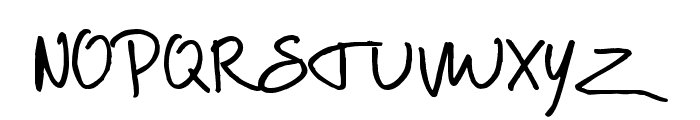 Scrawlies Font UPPERCASE
