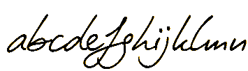 Script Zephyr  Font LOWERCASE
