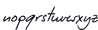 Script Zephyr  Font LOWERCASE