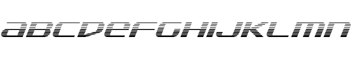 SDF Gradient Italic Font LOWERCASE