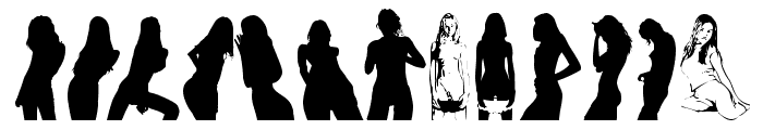 SEXY_SPANISH_WOMAN SILUETAS Font LOWERCASE
