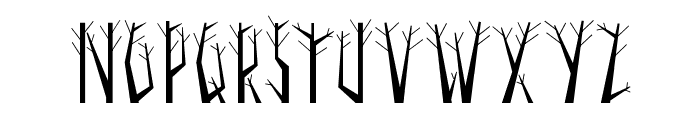 Seasonal Trees Font UPPERCASE
