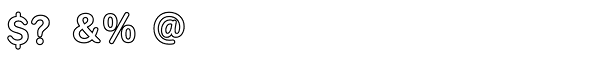 Seconda Round Outline 4 Font OTHER CHARS