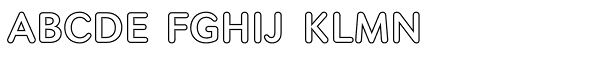Seconda Round Outline 4 Font UPPERCASE