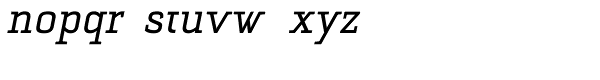 Selektor Slab Regular Italic Font LOWERCASE