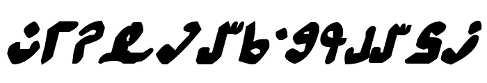 Semphari Bold Italic Font LOWERCASE
