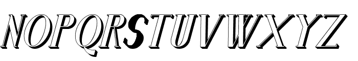 Senandung Malam 3D Bold Italic Font LOWERCASE