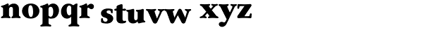 Seneca BQ-Extra Bold Font LOWERCASE