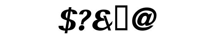 Serif BlackItalic Font OTHER CHARS