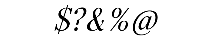 Serif-Italic Font OTHER CHARS
