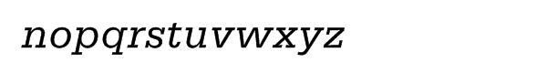 Serifa® B EF Italic Font LOWERCASE