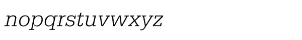 Serifa® Std 46 Light Italic Font LOWERCASE