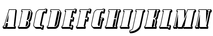 SF Avondale SC Shaded Italic Font LOWERCASE