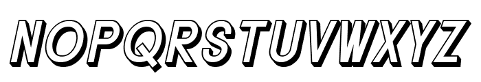 SF Buttacup Lettering Shaded Oblique Font LOWERCASE