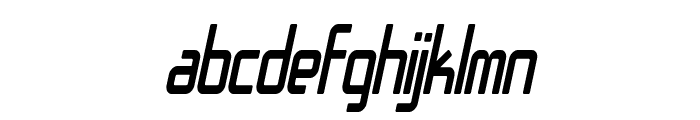 SF Chrome Fenders Condensed Oblique Font LOWERCASE
