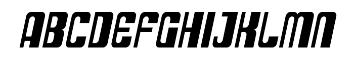SF DecoTechno Condensed Oblique Font UPPERCASE
