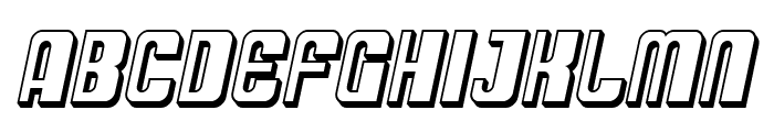SF DecoTechno Shaded Oblique Font UPPERCASE