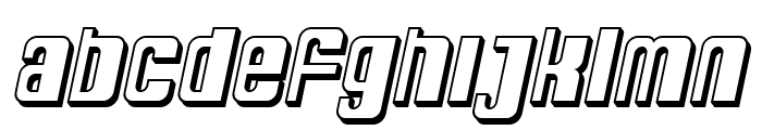SF DecoTechno Shaded Oblique Font LOWERCASE