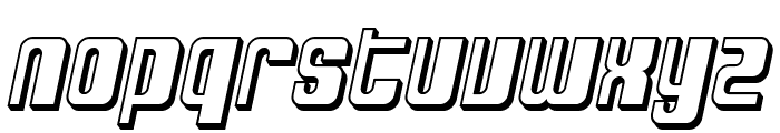 SF DecoTechno Shaded Oblique Font LOWERCASE