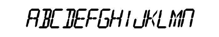 SF Digital Readout Heavy Oblique Font LOWERCASE