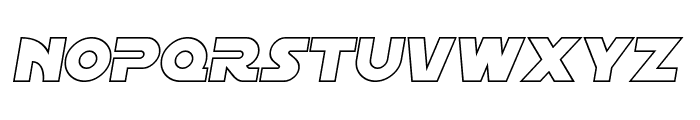 SF Distant Galaxy Outline Italic Font UPPERCASE