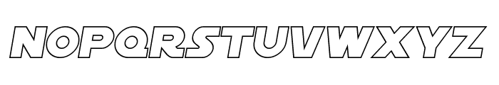 SF Distant Galaxy Outline Italic Font LOWERCASE