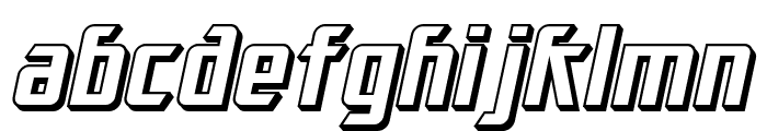 SF Electrotome Shaded Oblique Font LOWERCASE