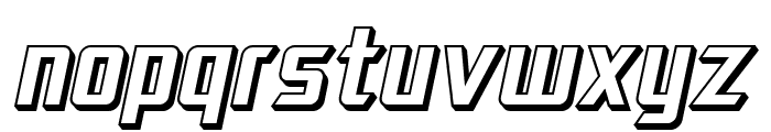 SF Electrotome Shaded Oblique Font LOWERCASE
