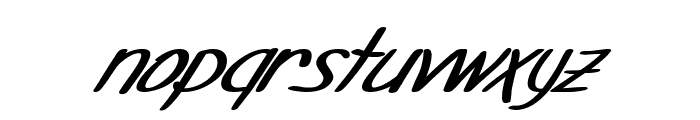 SF Foxboro Script Extended Bold Italic Font LOWERCASE