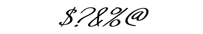 SF Foxboro Script Extended Italic Font OTHER CHARS