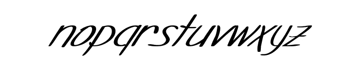SF Foxboro Script Extended Italic Font LOWERCASE