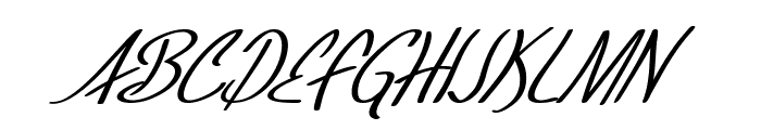 SF Foxboro Script Italic Font UPPERCASE