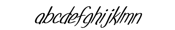 SF Foxboro Script Italic Font LOWERCASE