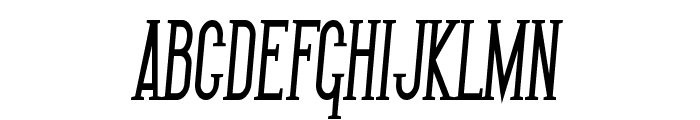 SF Gothican Condensed Bold Italic Font UPPERCASE