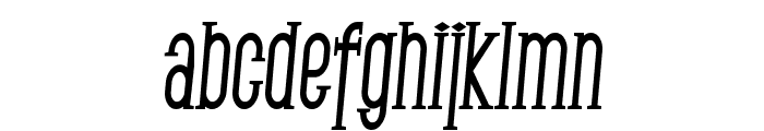 SF Gothican Condensed Bold Italic Font LOWERCASE