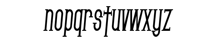 SF Gothican Condensed Bold Italic Font LOWERCASE