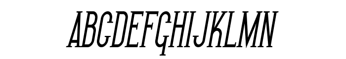 SF Gothican Condensed Bold Oblique Font UPPERCASE