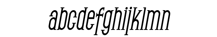 SF Gothican Condensed Bold Oblique Font LOWERCASE