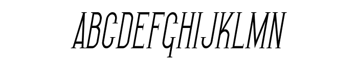 SF Gothican Condensed Oblique Font UPPERCASE