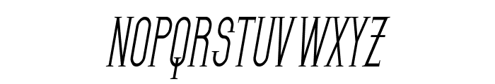 SF Gothican Condensed Oblique Font UPPERCASE