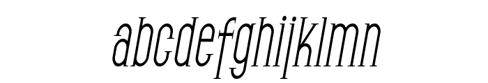 SF Gothican Condensed Oblique Font LOWERCASE